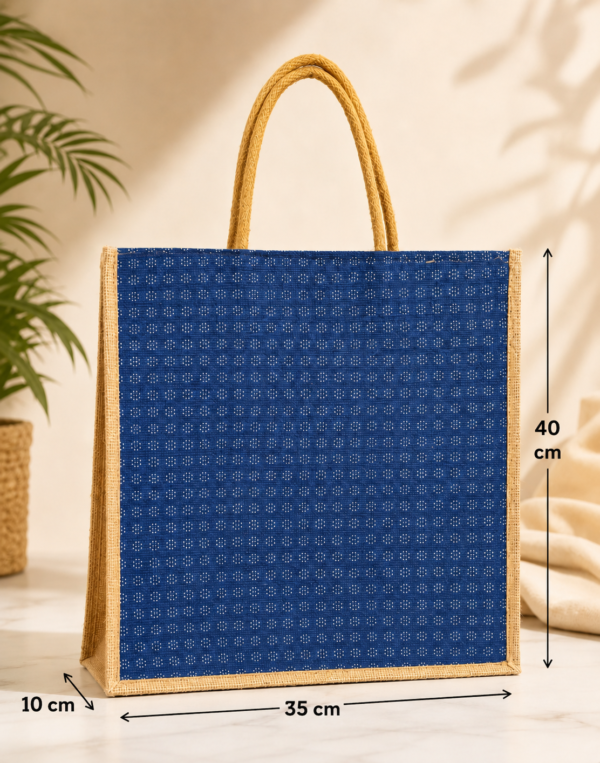 Premium Eco-Friendly Jute Tote Bag with Designer Print | Reusable Shopping & Gift Bag | Durable Rope Handle Handbag