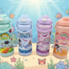 3-Piece Space Theme Plastic Water Bottle Set for Kids | Leakproof BPA-Free Reusable Water Bottles | School, Travel & Sports