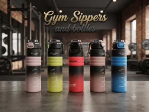 Gym Water Bottle with Carry Handle | BPA-Free Sports Bottle for Gym, Office, School & Travel
